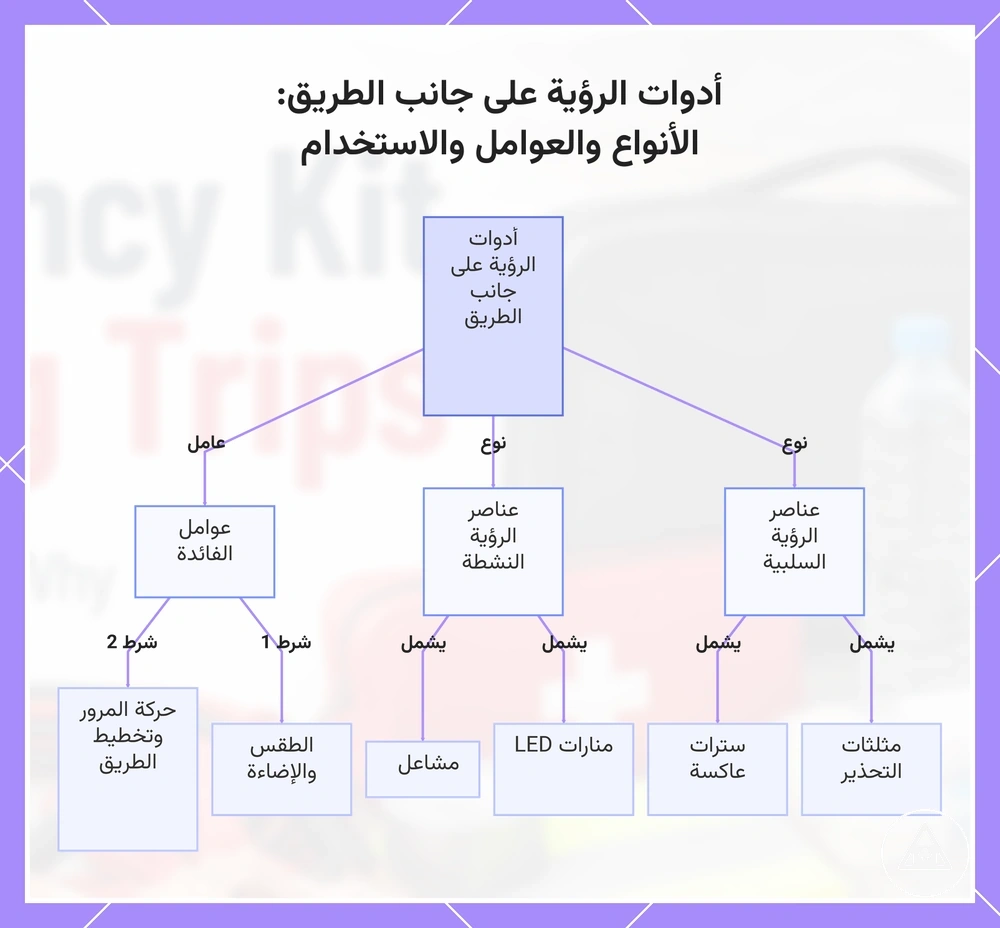 أدوات الرؤية على جانب الطريق: الأنواع والعوامل والاستخدام
