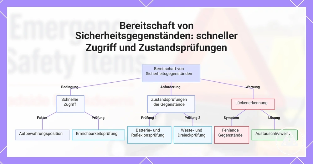 Bereitschaft von Sicherheitsgegenständen: schneller Zugriff und Zustandsprüfungen