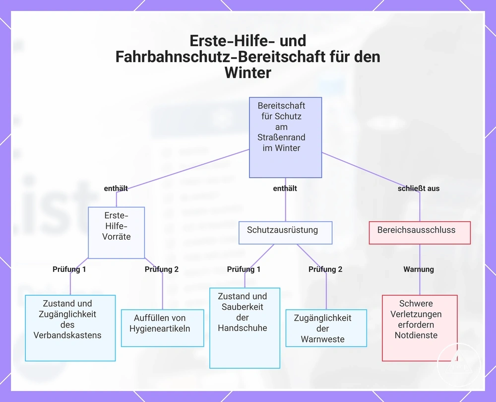 Erste-Hilfe- und Fahrbahnschutz-Bereitschaft für den Winter