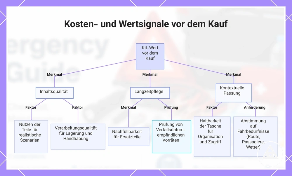 Kosten- und Wertsignale vor dem Kauf