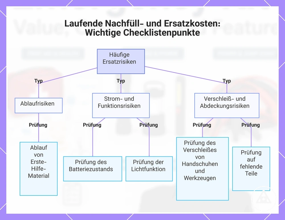 Laufende Nachfüll- und Ersatzkosten: Wichtige Checklistenpunkte
