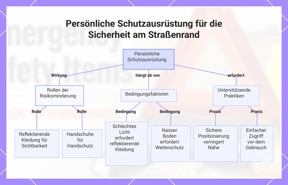 Persönliche Schutzausrüstung für die Sicherheit am Straßenrand