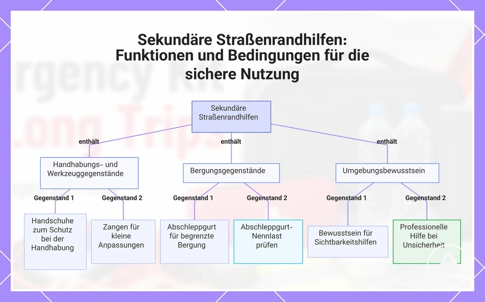 Sekundäre Straßenrandhilfen: Funktionen und Bedingungen für die sichere Nutzung