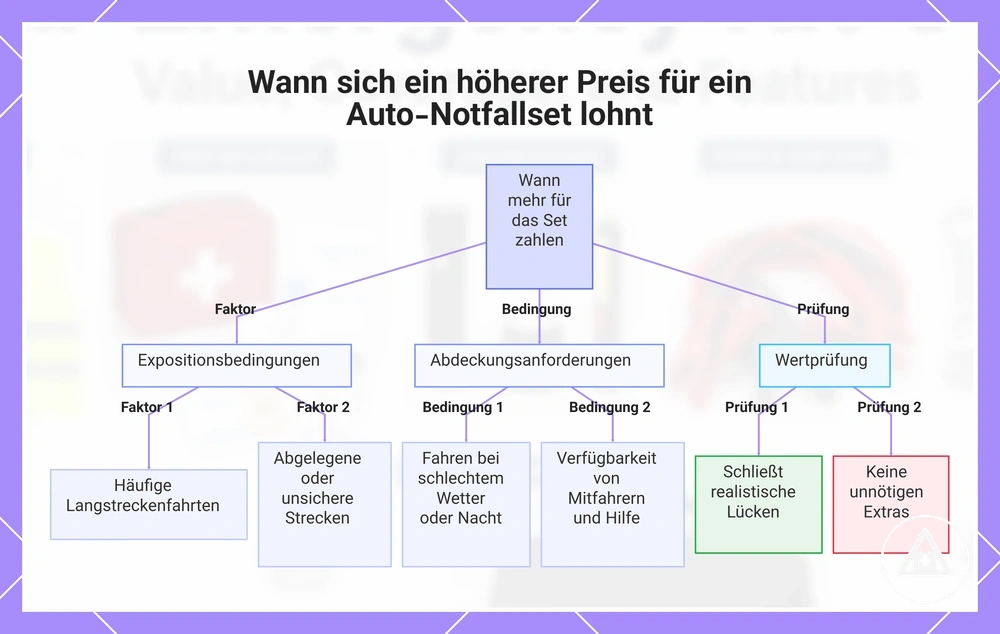 Wann sich ein höherer Preis für ein Auto-Notfallset lohnt