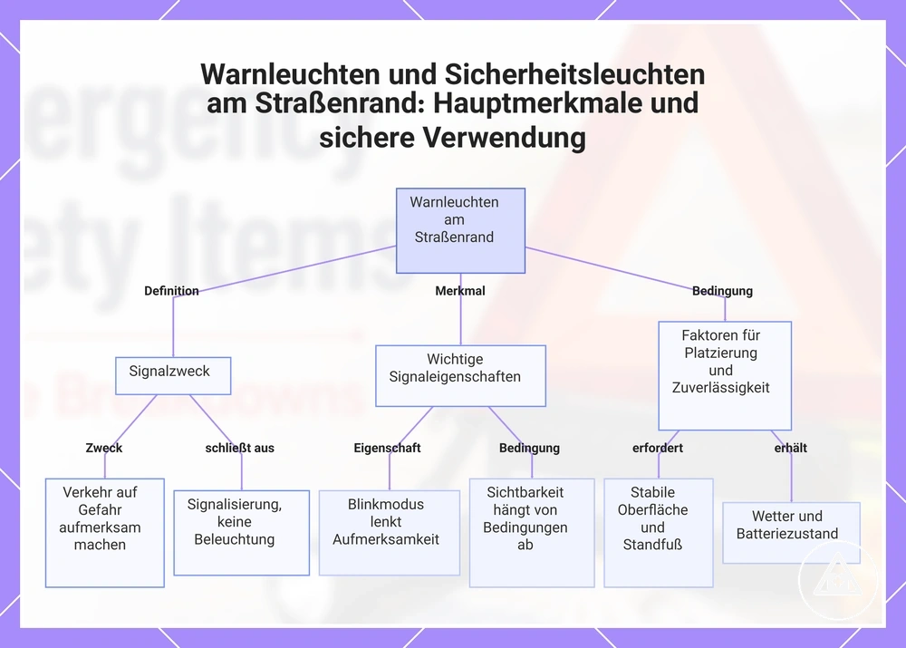 Warnleuchten und Sicherheitsleuchten am Straßenrand: Hauptmerkmale und sichere Verwendung