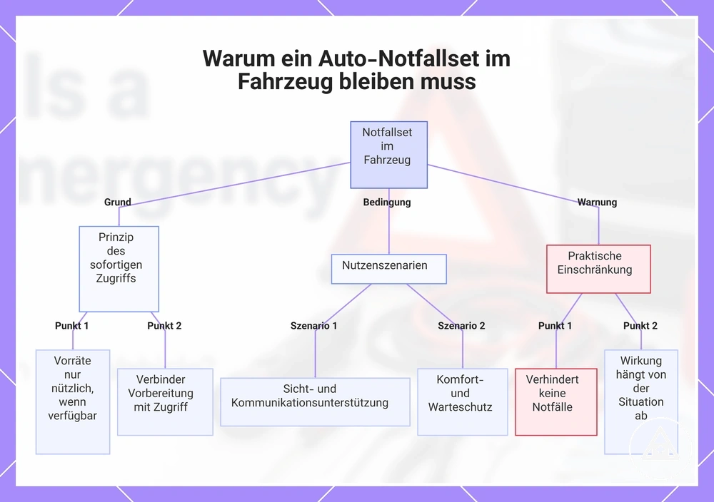 Warum ein Auto-Notfallset im Fahrzeug bleiben muss