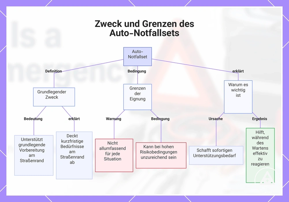 Zweck und Grenzen des Auto-Notfallsets