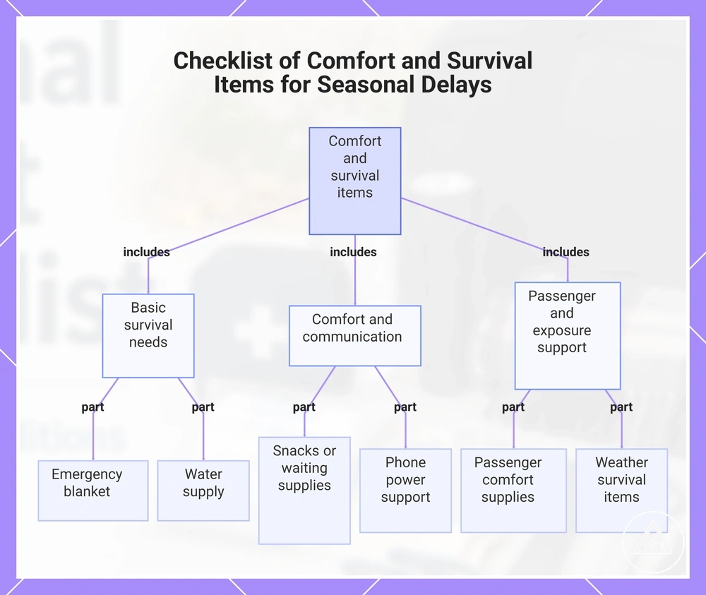 Checklist of Comfort and Survival Items for Seasonal Delays