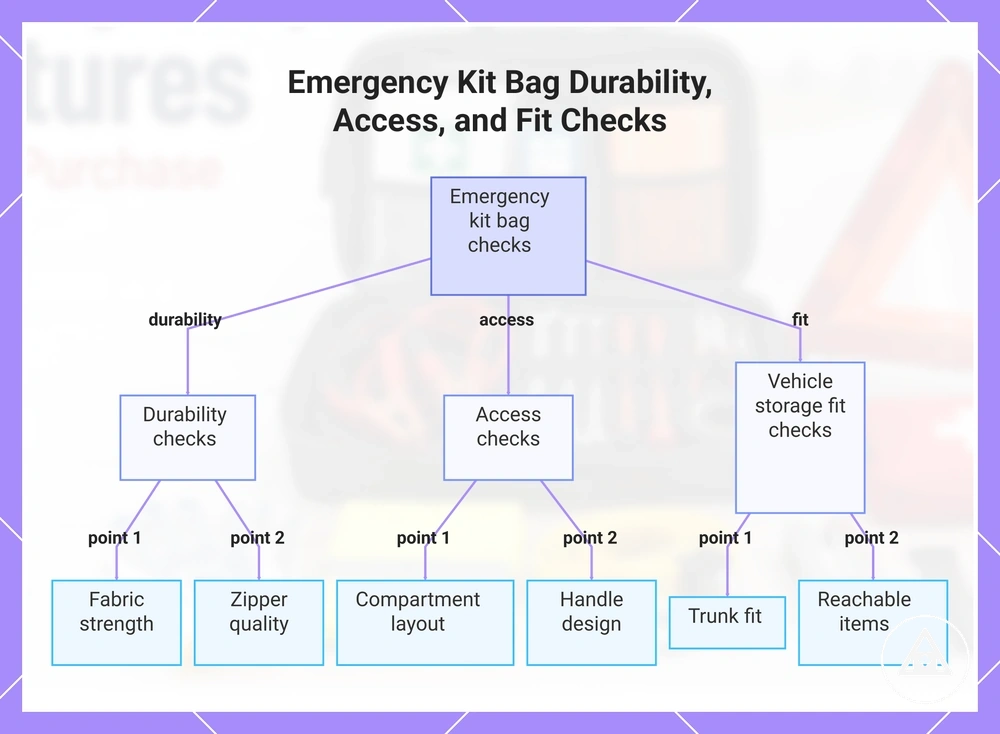 Emergency Kit Bag Durability, Access, and Fit Checks
