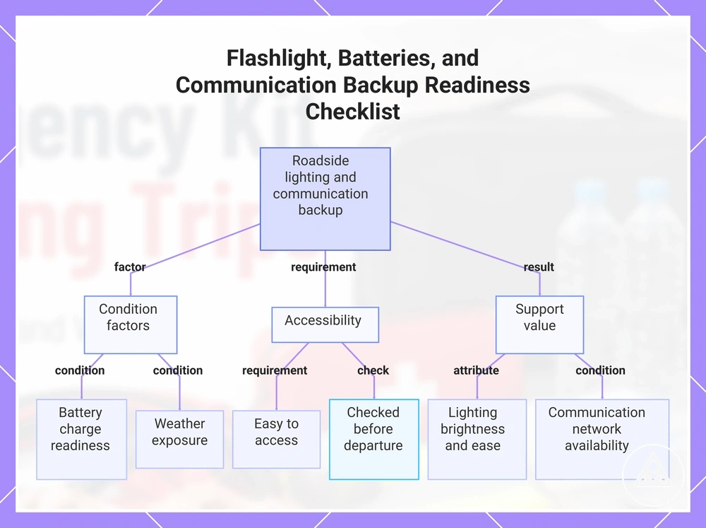Flashlight, Batteries, and Communication Backup Readiness Checklist