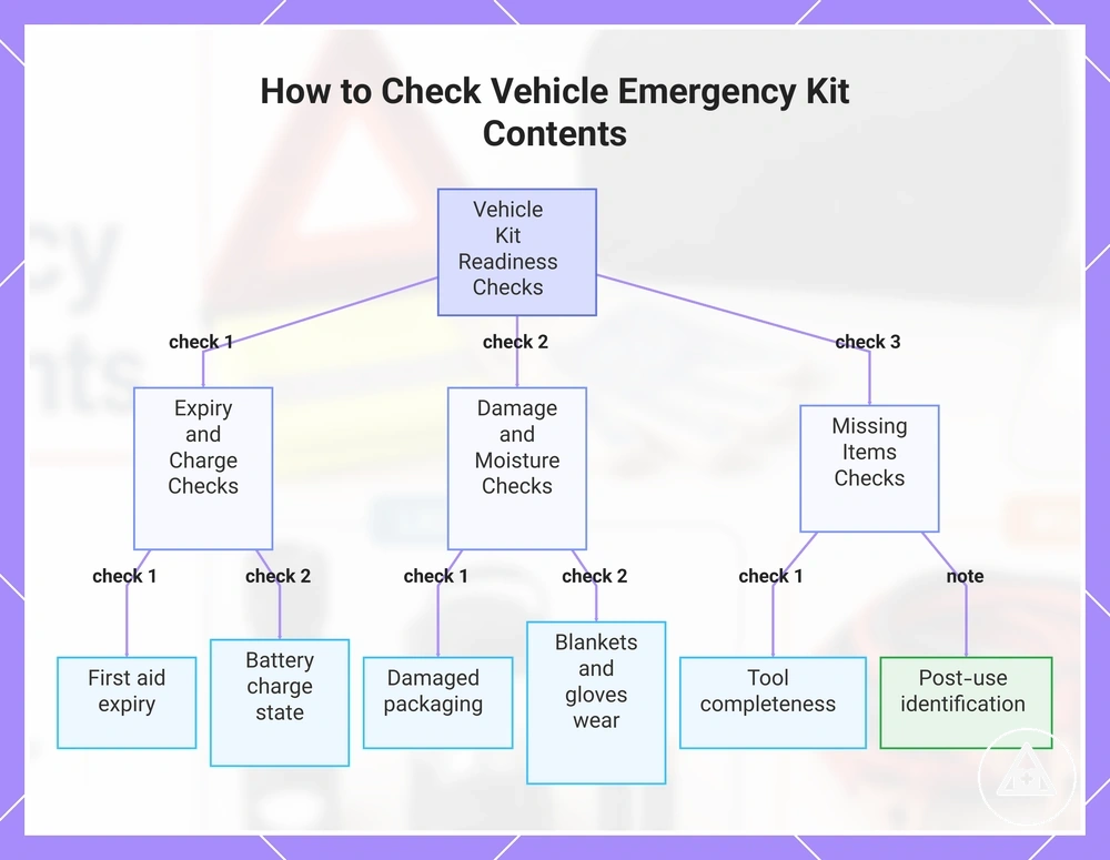 How to Check Vehicle Emergency Kit Contents