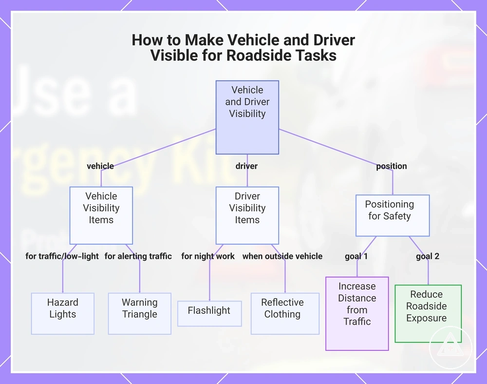 How to Make Vehicle and Driver Visible for Roadside Tasks