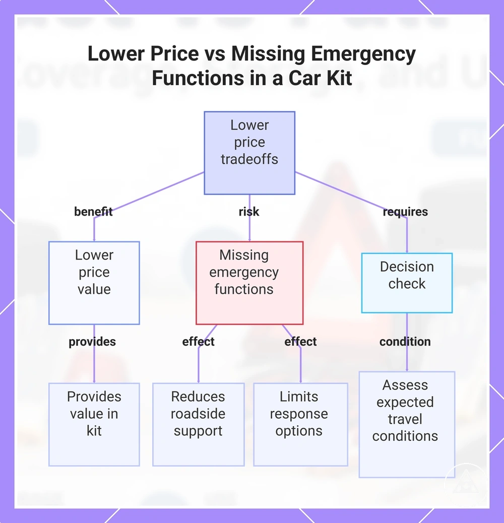 Lower Price vs Missing Emergency Functions in a Car Kit