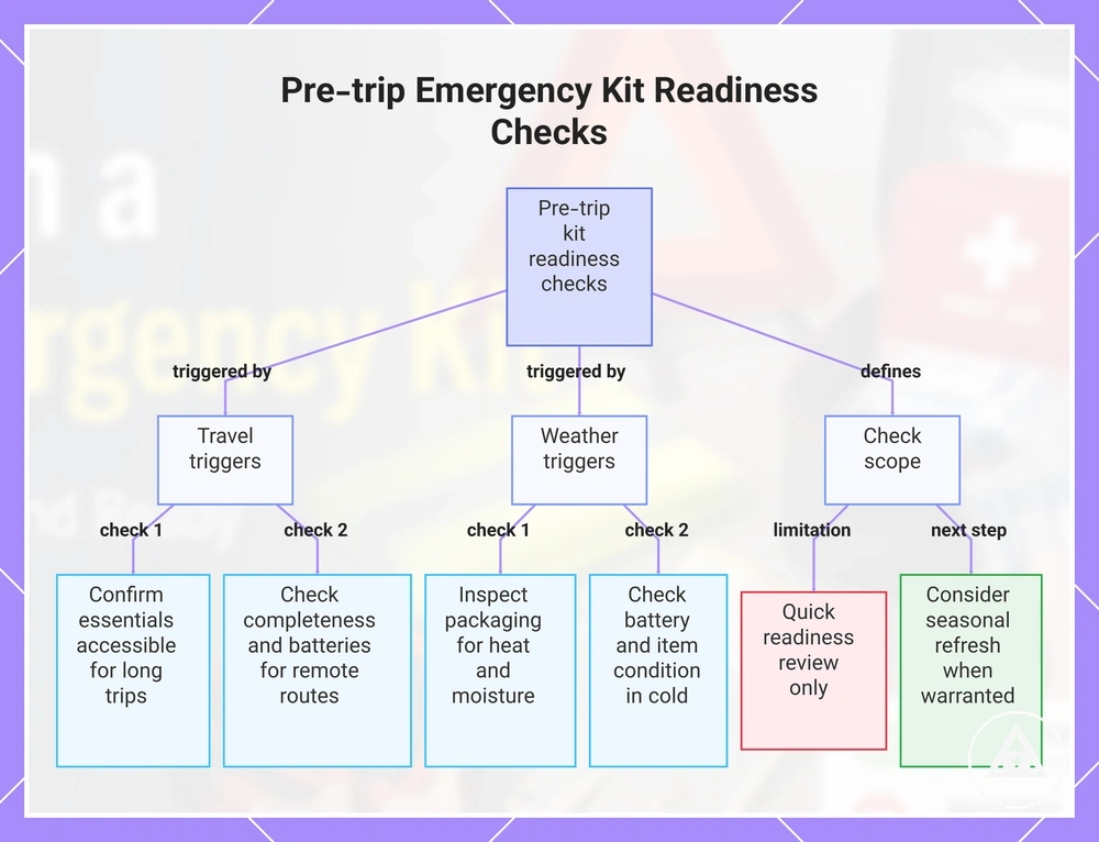 Pre-trip Emergency Kit Readiness Checks