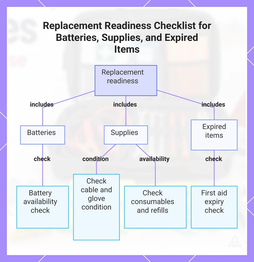 Replacement Readiness Checklist for Batteries, Supplies, and Expired Items