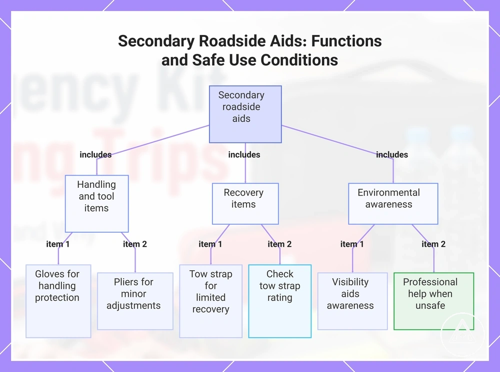 Secondary Roadside Aids: Functions and Safe Use Conditions