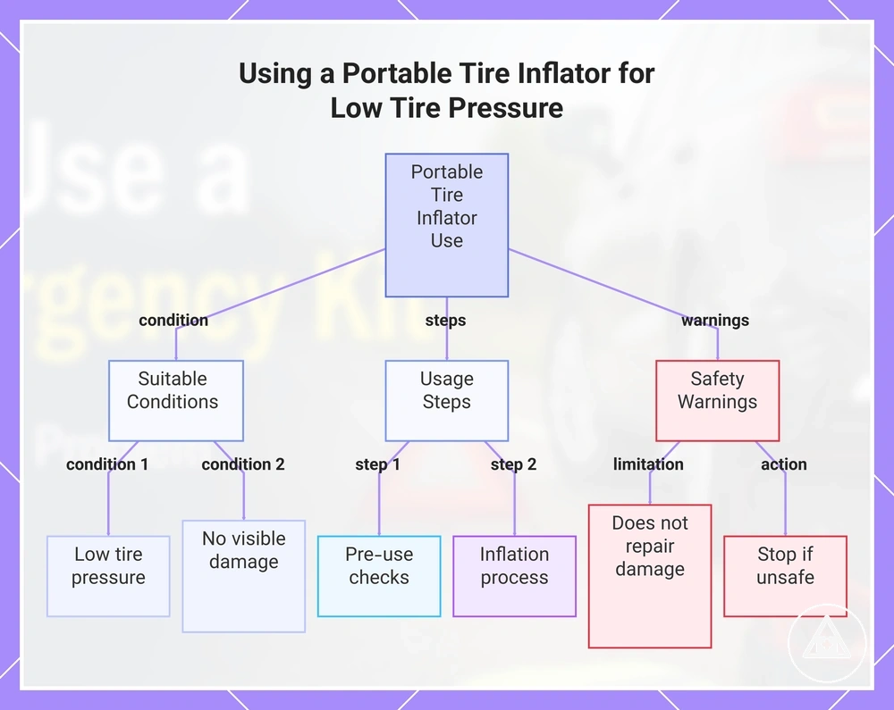 Using a Portable Tire Inflator for Low Tire Pressure