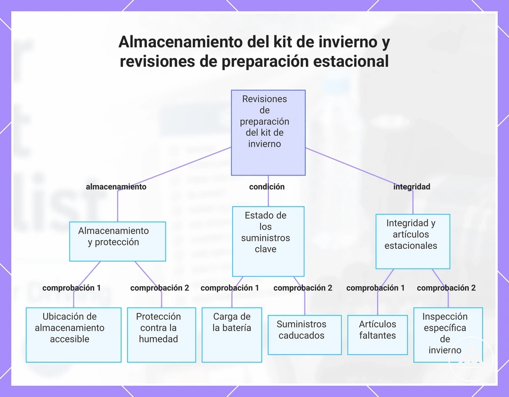 Almacenamiento del kit de invierno y revisiones de preparación estacional