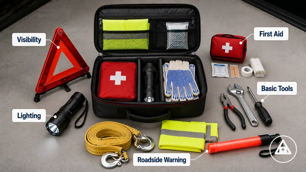 categorías básicas del kit de emergencia para coche que siguen siendo importantes para trayectos largos