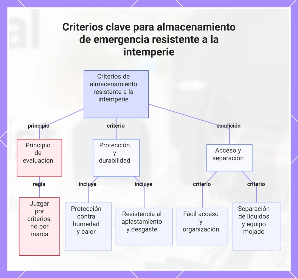 Criterios clave para almacenamiento de emergencia resistente a la intemperie