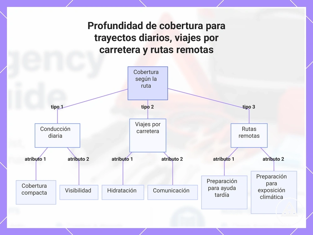 Profundidad de cobertura para trayectos diarios, viajes por carretera y rutas remotas