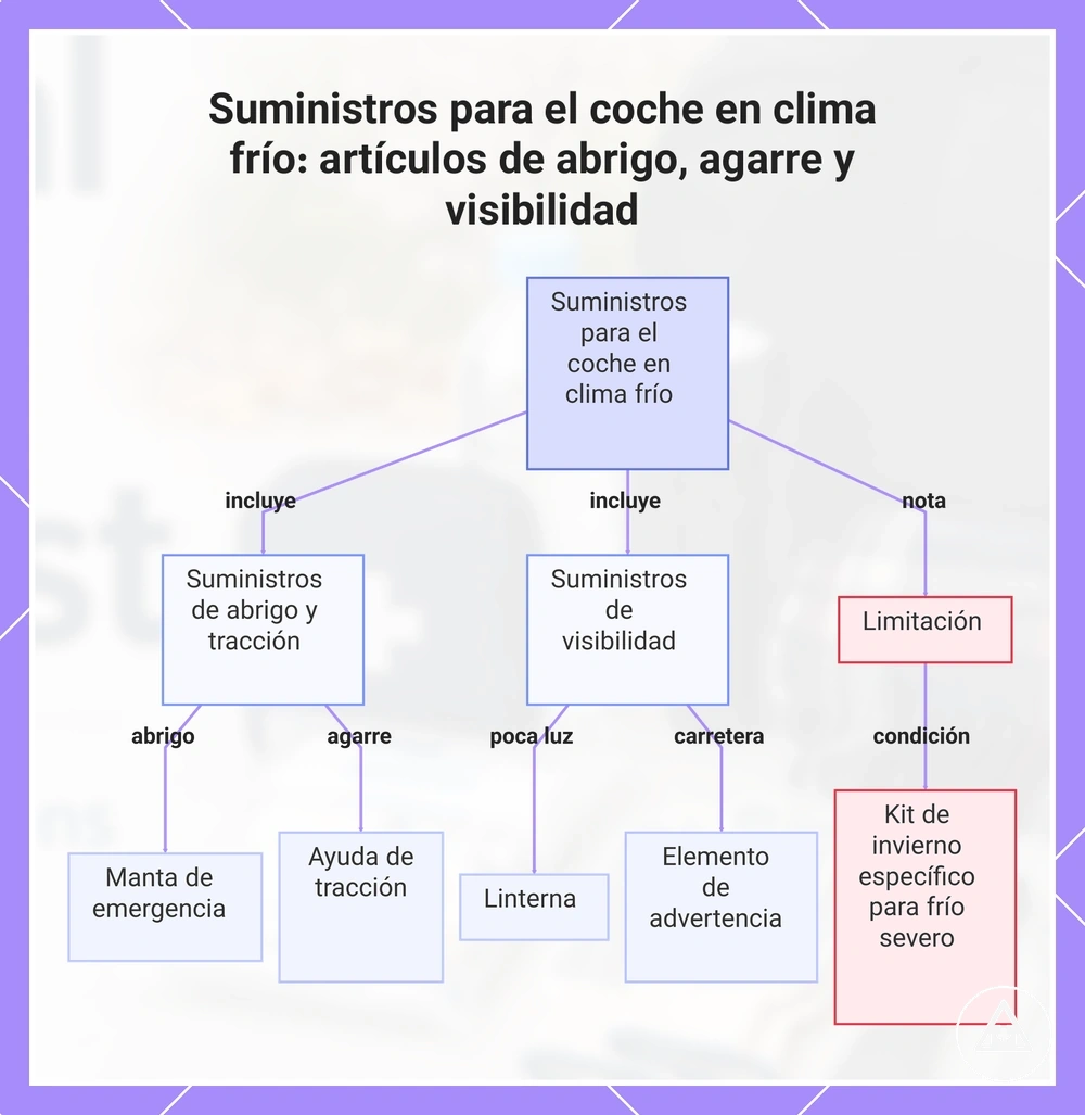 Suministros para el coche en clima frío: artículos de abrigo, agarre y visibilidad