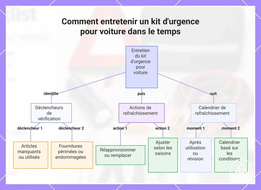 Comment entretenir un kit d'urgence pour voiture dans le temps