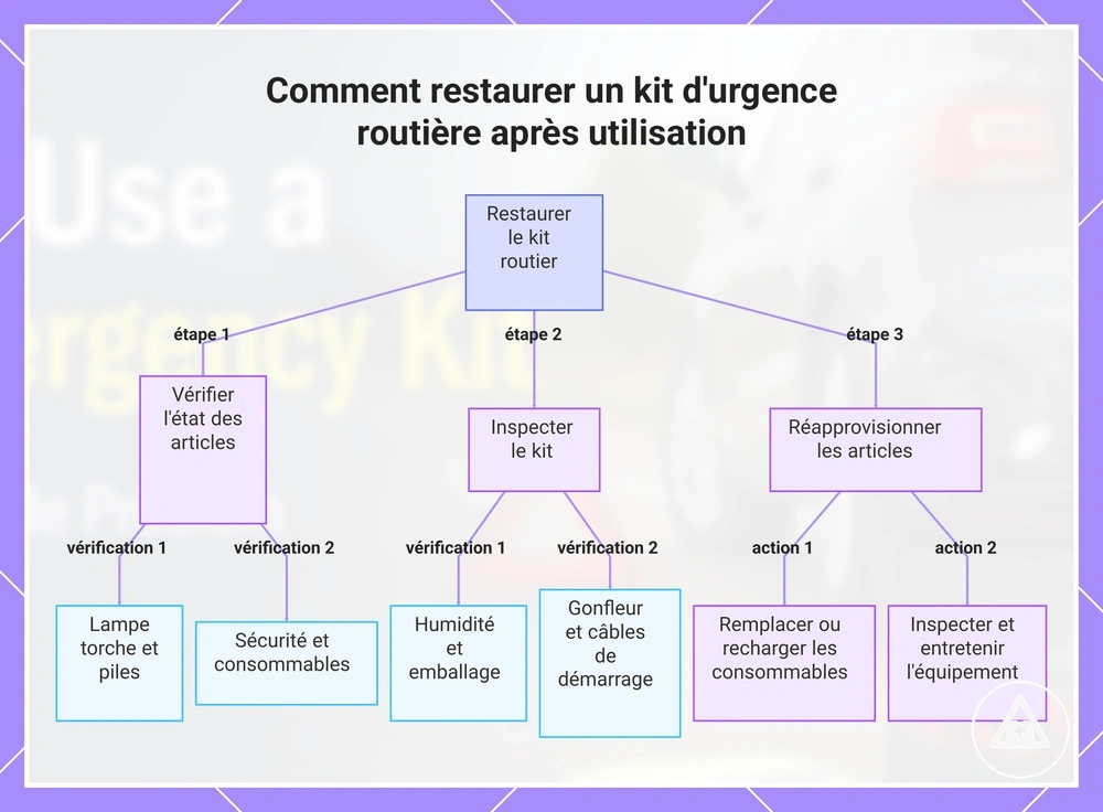 Comment restaurer un kit d'urgence routière après utilisation