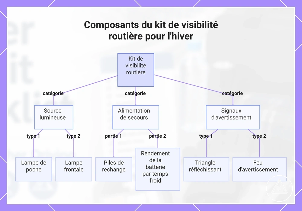 Composants du kit de visibilité routière pour l'hiver