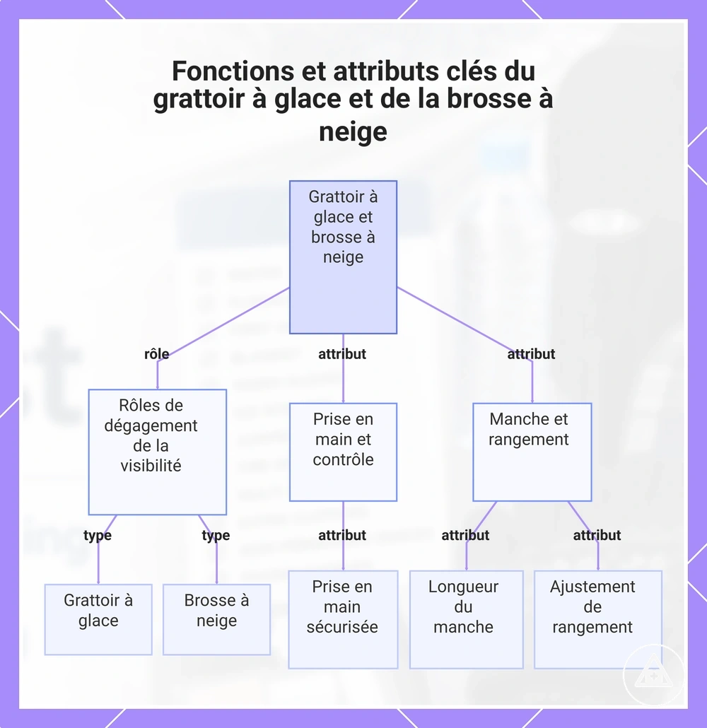 Fonctions et attributs clés du grattoir à glace et de la brosse à neige