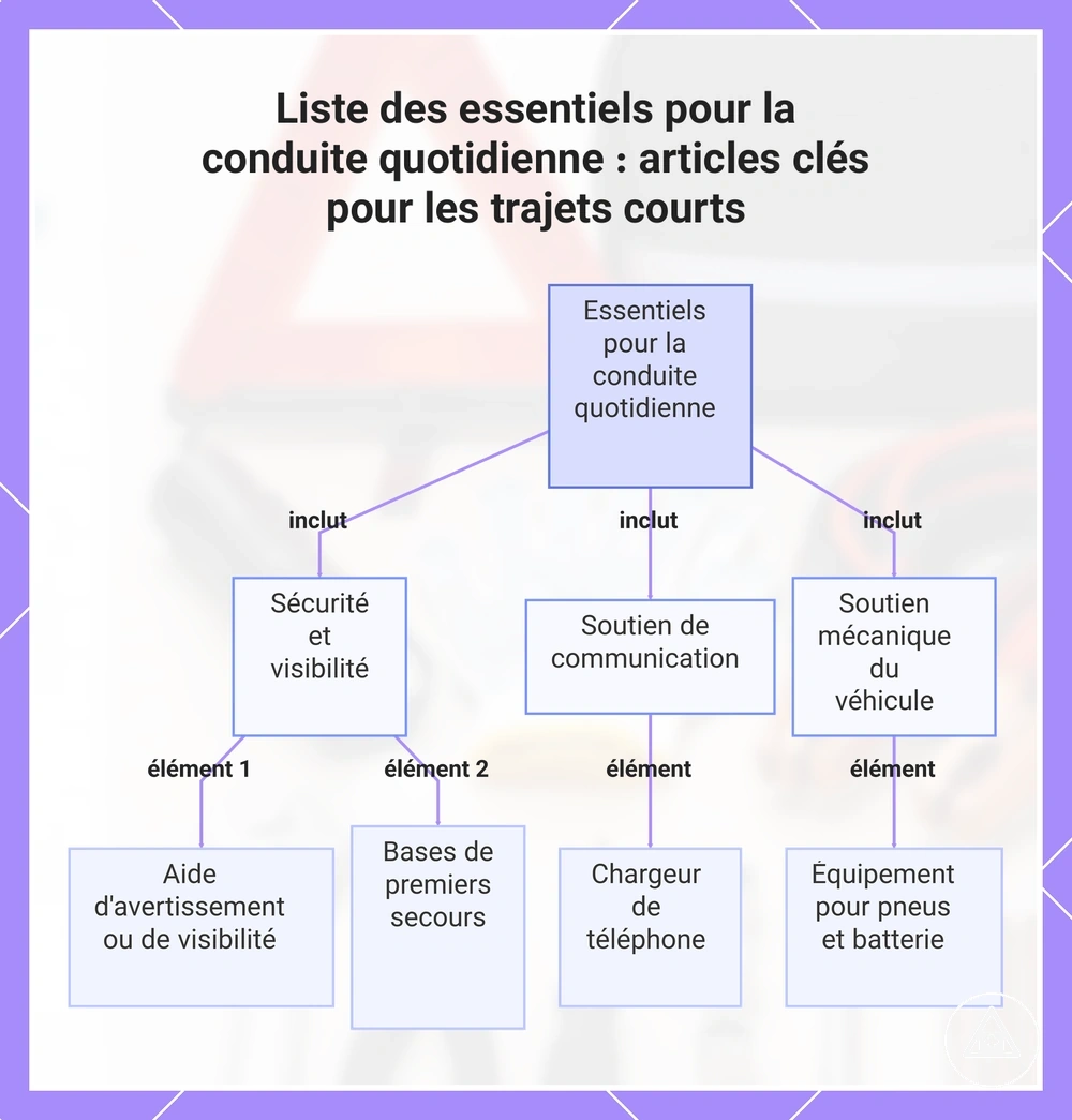 Liste des essentiels pour la conduite quotidienne : articles clés pour les trajets courts