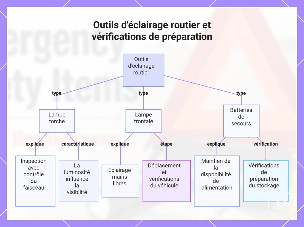Outils d'éclairage routier et vérifications de préparation