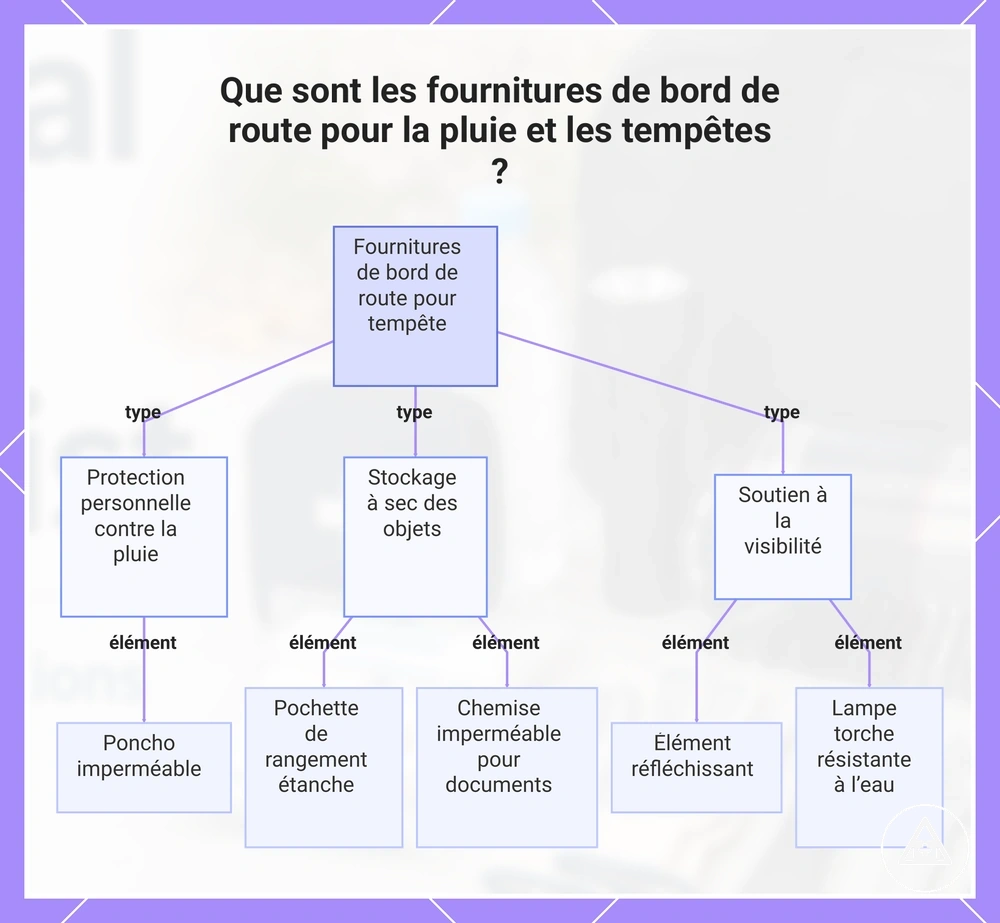 Que sont les fournitures de bord de route pour la pluie et les tempêtes ?