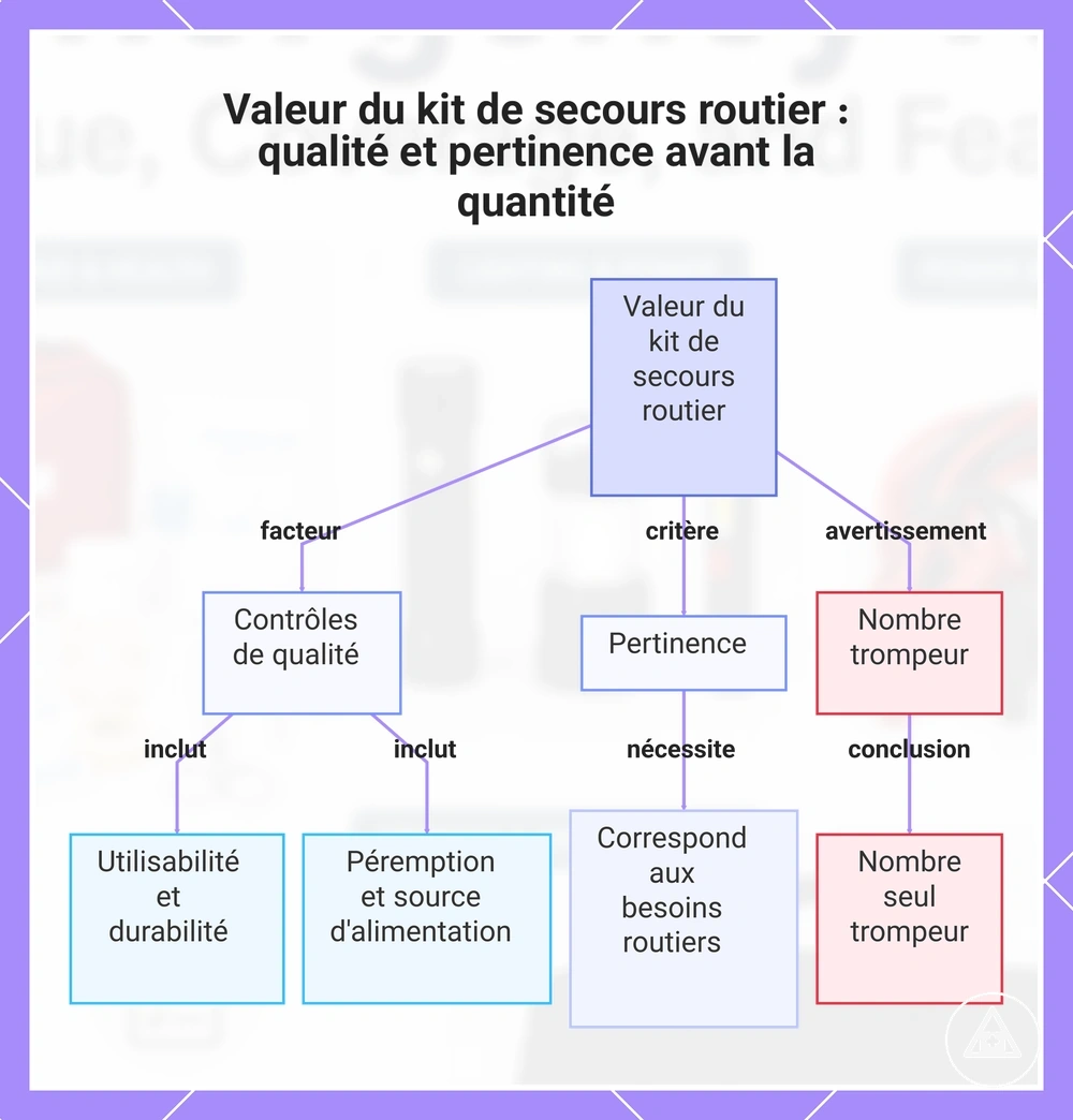 Valeur du kit de secours routier : qualité et pertinence avant la quantité