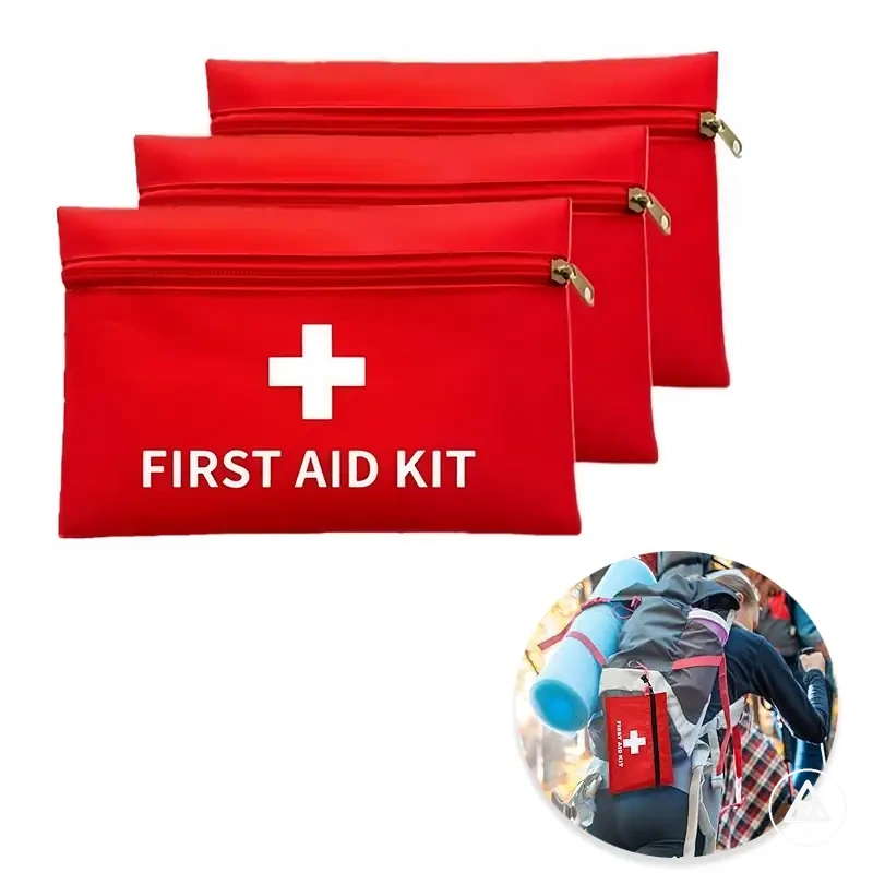 Bolsa vazia de primeiros socorros para suprimentos médicos de emergência em carro, barco, deslocamentos ou uso externo