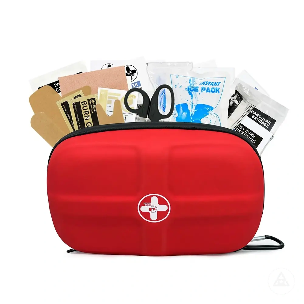 Kit pequeno, impermeável e portátil de primeiros socorros com 106 itens para deslocamentos, casa, carro e camping