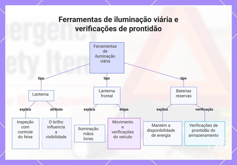 Ferramentas de iluminação viária e verificações de prontidão
