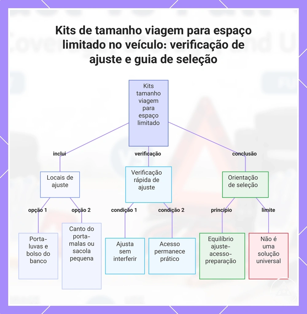 Kits de tamanho viagem para espaço limitado no veículo: verificação de ajuste e guia de seleção