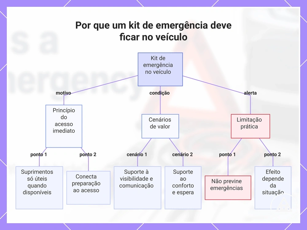 Por que um kit de emergência deve ficar no veículo