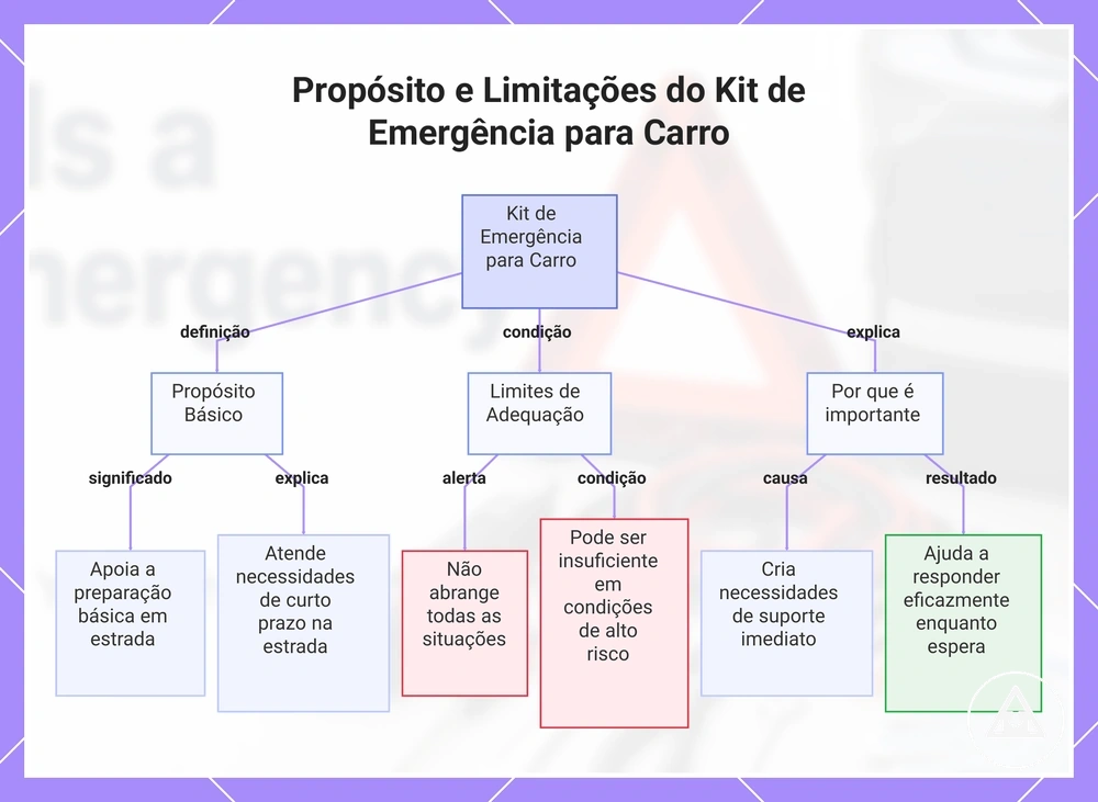 Propósito e Limitações do Kit de Emergência para Carro