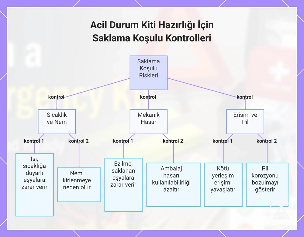 Acil Durum Kiti Hazırlığı İçin Saklama Koşulu Kontrolleri