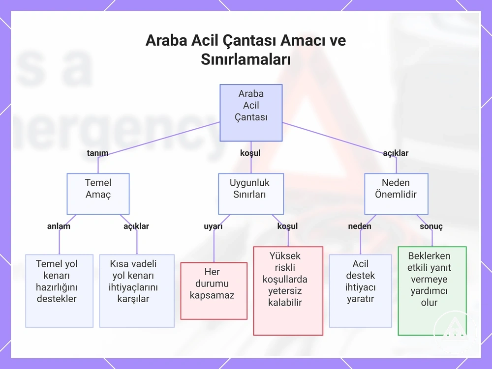 Araba Acil Çantası Amacı ve Sınırlamaları