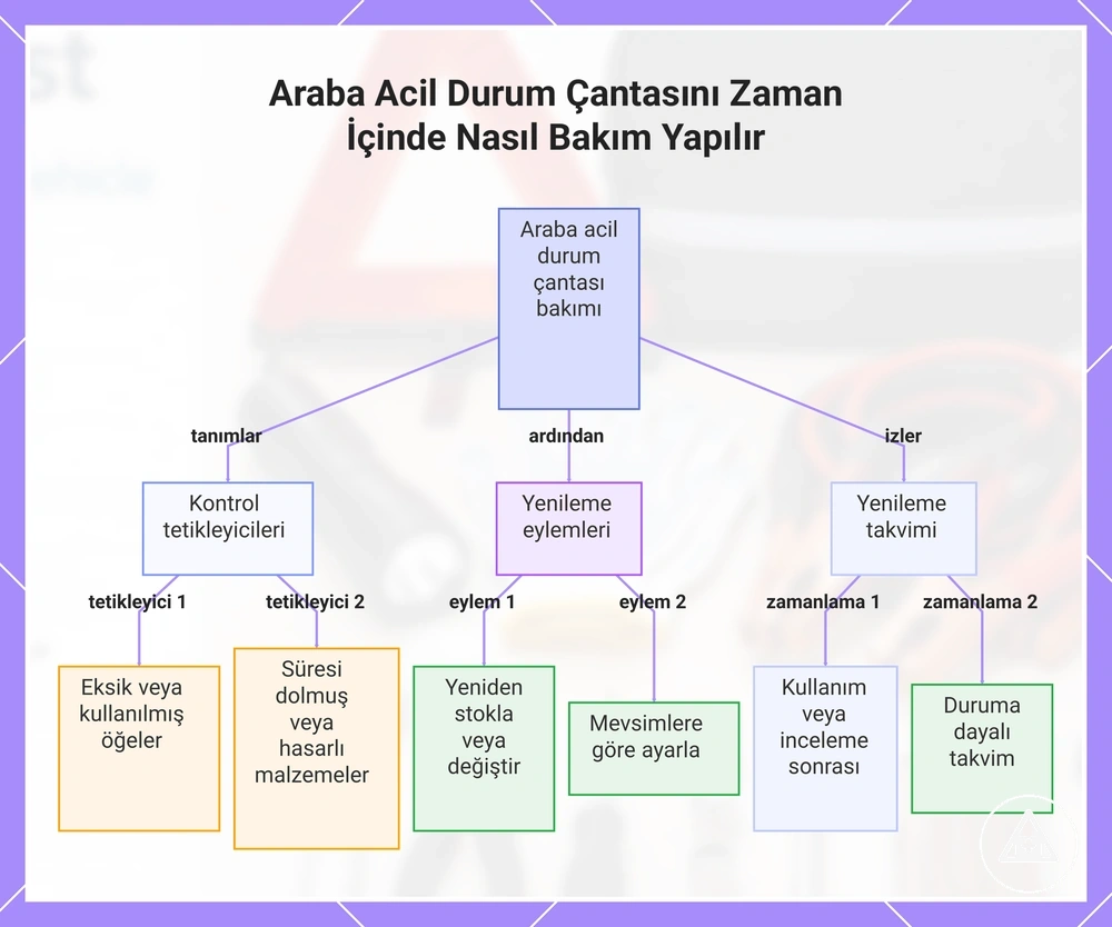 Araba Acil Durum Çantasını Zaman İçinde Nasıl Bakım Yapılır