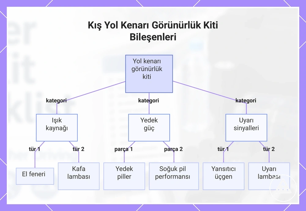 Kış Yol Kenarı Görünürlük Kiti Bileşenleri