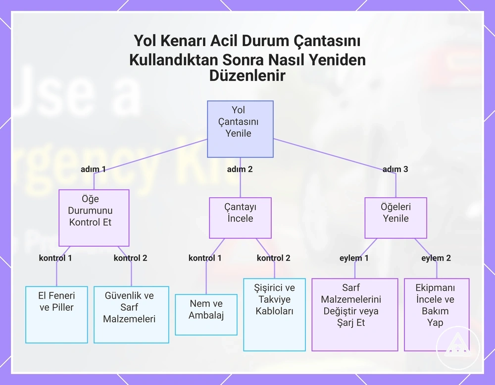 Yol Kenarı Acil Durum Çantasını Kullandıktan Sonra Nasıl Yeniden Düzenlenir