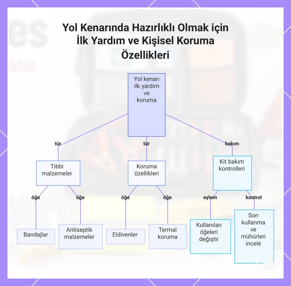 Yol Kenarında Hazırlıklı Olmak için İlk Yardım ve Kişisel Koruma Özellikleri