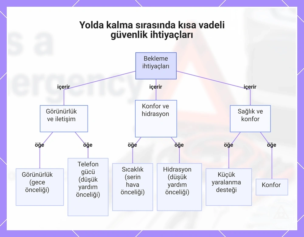 Yolda kalma sırasında kısa vadeli güvenlik ihtiyaçları